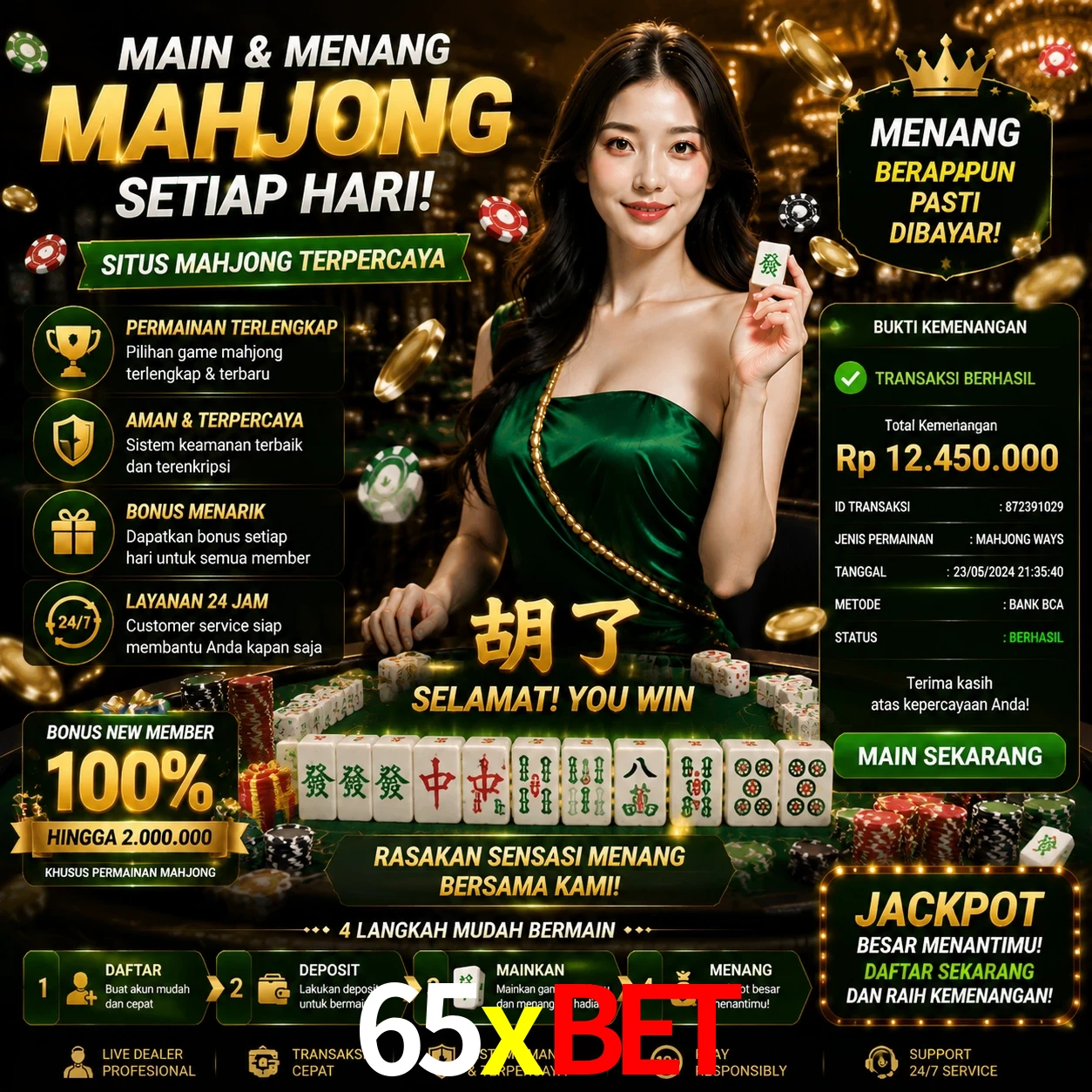 Ganhar e sacar na 65xbet